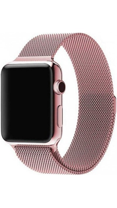 Bracelet milanais en acier rose - Apple Watch 38/40/41/42 mm