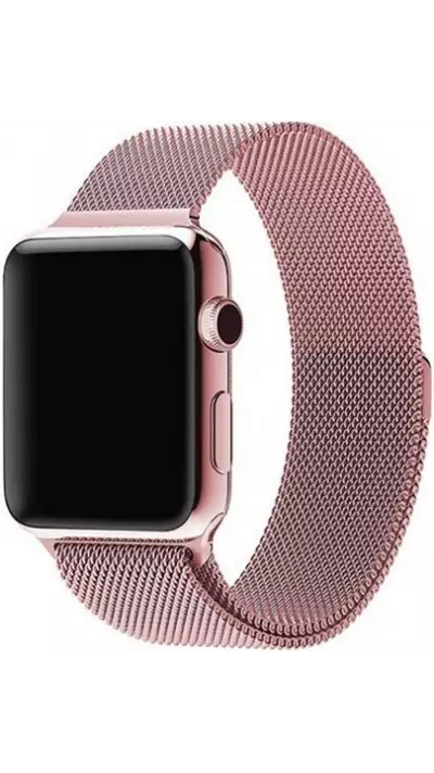 Bracelet milanais en acier rose - Apple Watch 44/45/46/49 mm