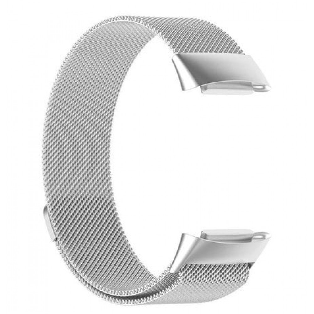 Milanaise-Armband aus Stahl in (Größe S) - Silber - Fitbit Charge 5