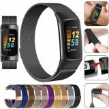 Bracelet milanais en acier (taille L) - Argent - Fitbit Charge 5