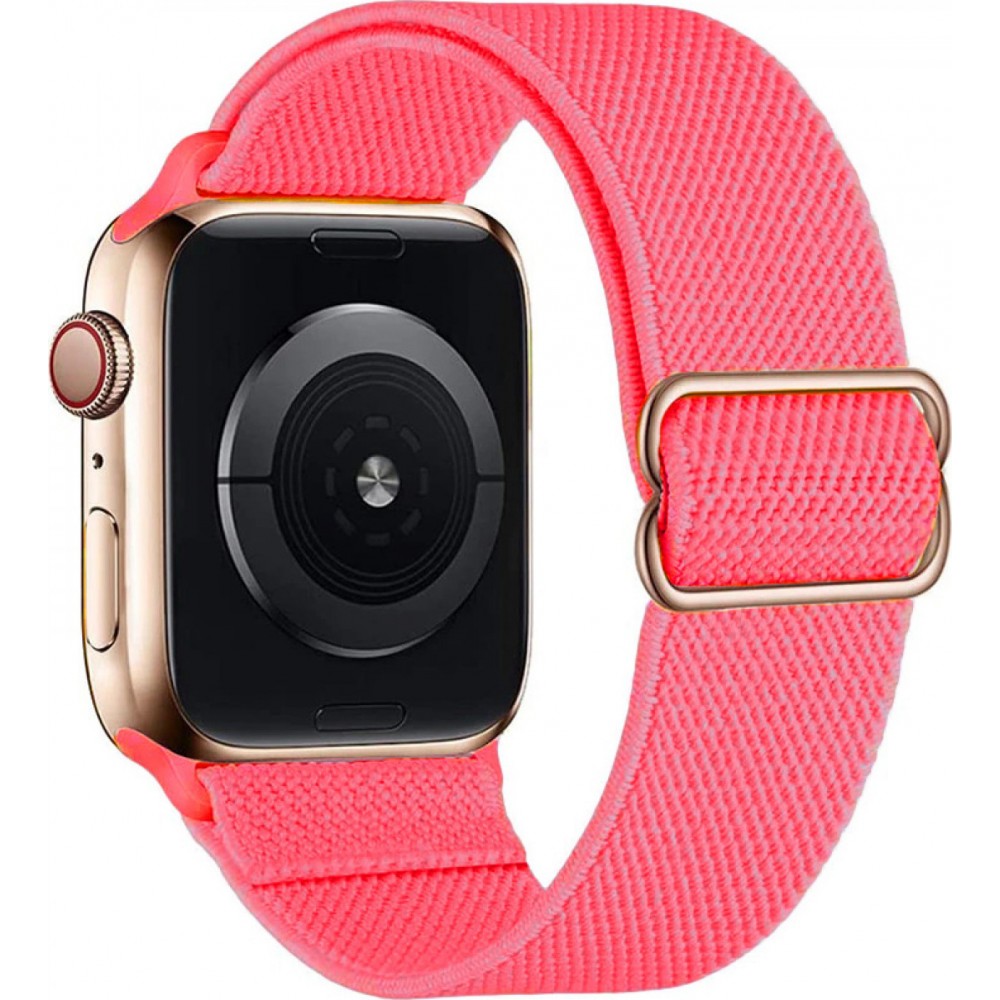 Sportliches elastisches Nylonband, verstellbar, weich, waschbar - Lachsrosa - Apple Watch 38/40/41/42 mm