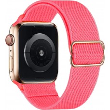 Sportliches elastisches Nylonband, verstellbar, weich, waschbar - Lachsrosa - Apple Watch 38/40/41/42 mm