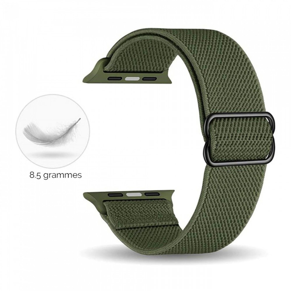 Sportliches elastisches Nylonband, verstellbar, weich, waschbar - Lachsrosa - Apple Watch 42mm / 44mm / 45mm