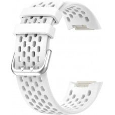 Bracelet silicone Fitbit Charge 5 SPORTY - Taille universelle - Blanc