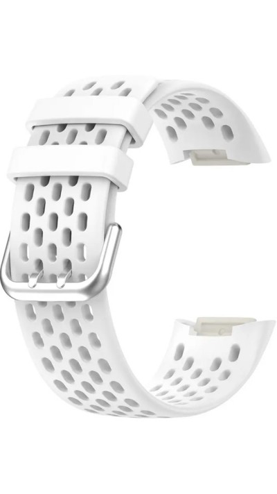 Bracelet silicone Fitbit Charge 5 SPORTY - Taille universelle - Blanc