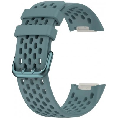 Bracelet silicone Fitbit Charge 5 / 6 SPORTY - Taille universelle - Bleu clair