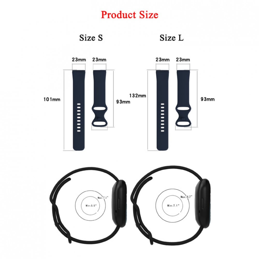 Bracelet silicone Fitbit Charge 5 SPORTY - Taille universelle - Bleu foncé