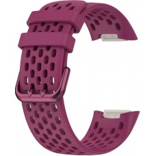 Bracelet silicone Fitbit Charge 5 SPORTY - Taille universelle - Wine red