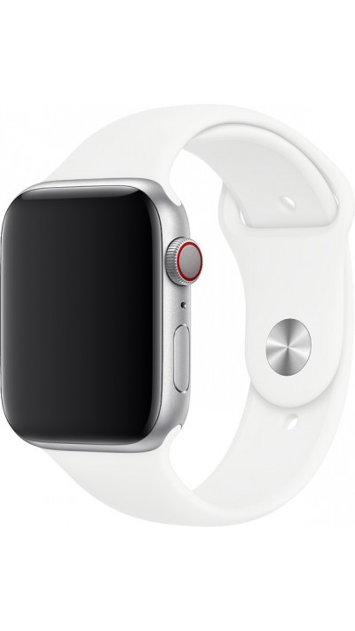 Bracelet sport en silicone blanc - Apple Watch 38/40/41/42 mm