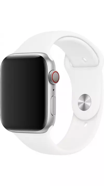 Bracelet sport en silicone blanc - Apple Watch 44/45/46/49 mm