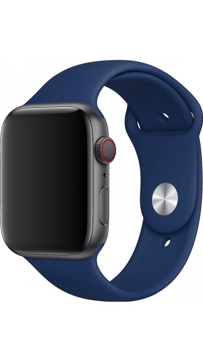 Bracelet sport en silicone bleu foncé - Apple Watch 38/40/41/42 mm