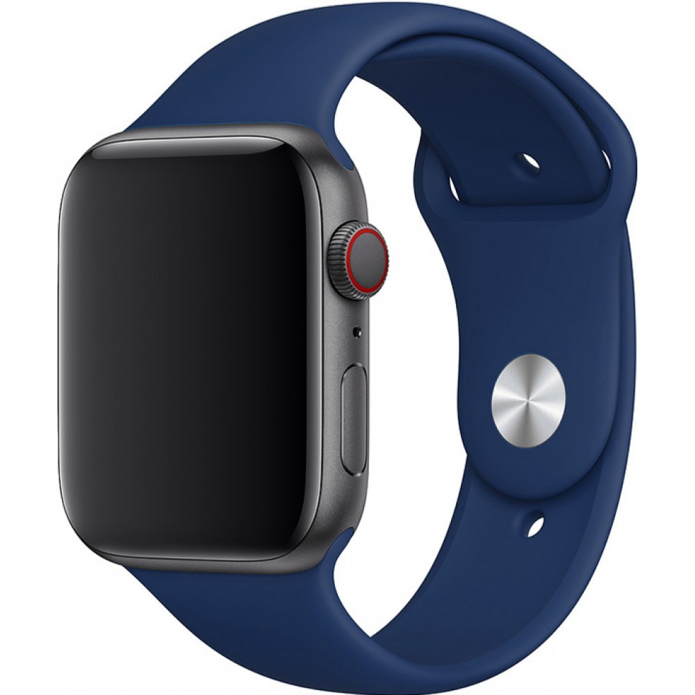 Bracelet sport en silicone bleu foncé - Apple Watch 42mm / 44mm / 45mm