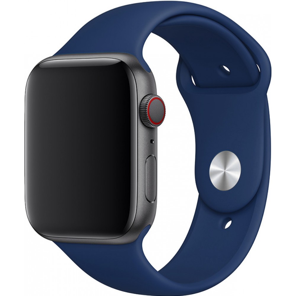 Bracelet sport en silicone bleu foncé - Apple Watch 44/45/46/49 mm