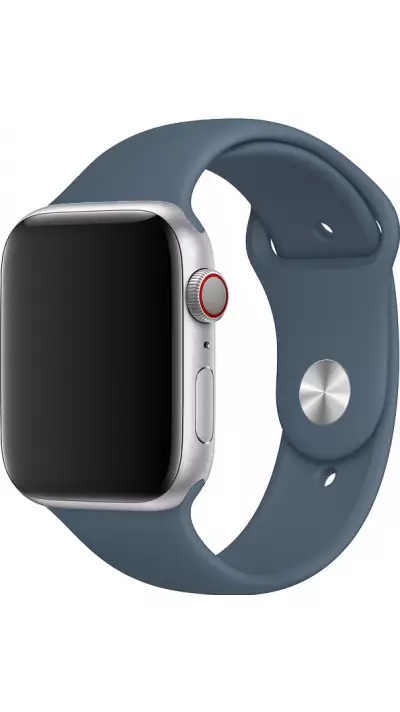 Bracelet sport en silicone bleu gris - Apple Watch 44/45/46/49 mm