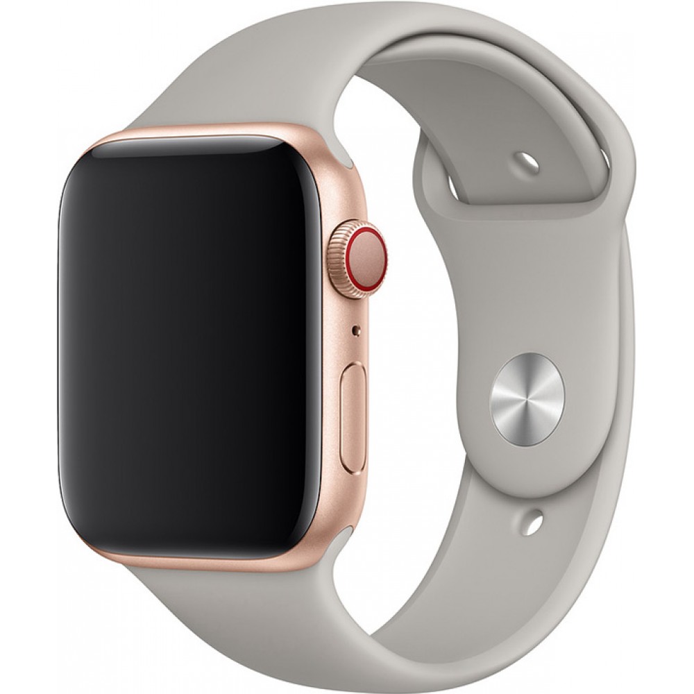 Bracelet sport en silicone gris - Apple Watch 44/45/46/49 mm