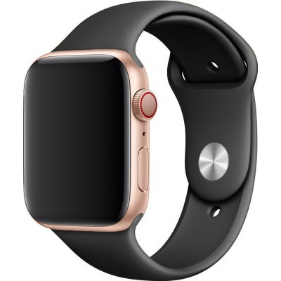 Bracelet sport en silicone gris foncé- Apple Watch 44/45/46/49 mm