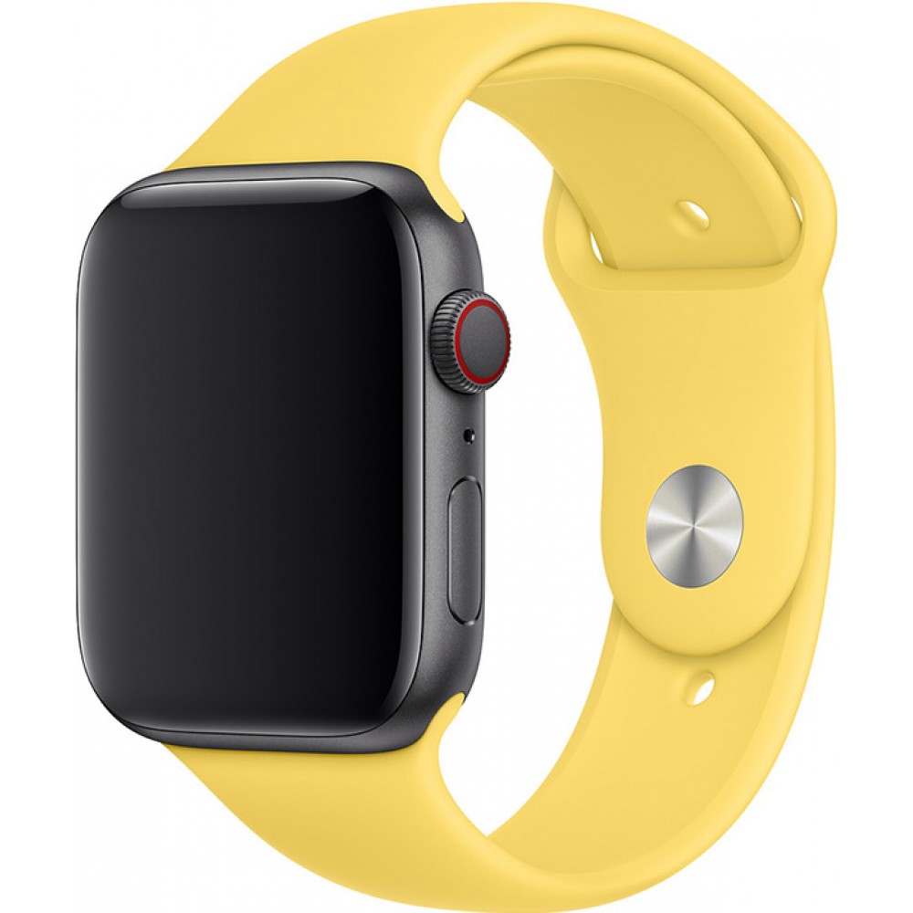 Bracelet sport en silicone jaune - Apple Watch 42mm / 44mm / 45mm