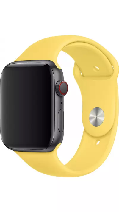 Bracelet sport en silicone jaune - Apple Watch 44/45/46/49 mm