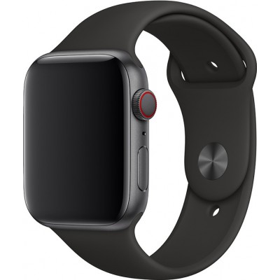 Bracelet sport en silicone noir - Apple Watch 44/45/46/49 mm