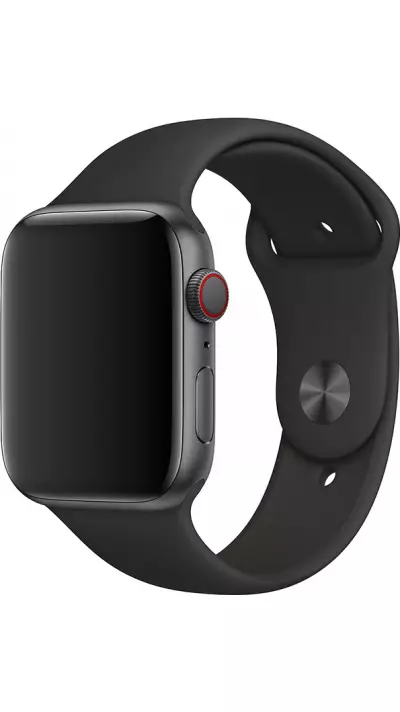 Bracelet sport en silicone noir - Apple Watch 44/45/46/49 mm