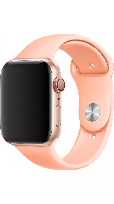Bracelet sport en silicone rose pêche - Apple Watch 44/45/46/49 mm
