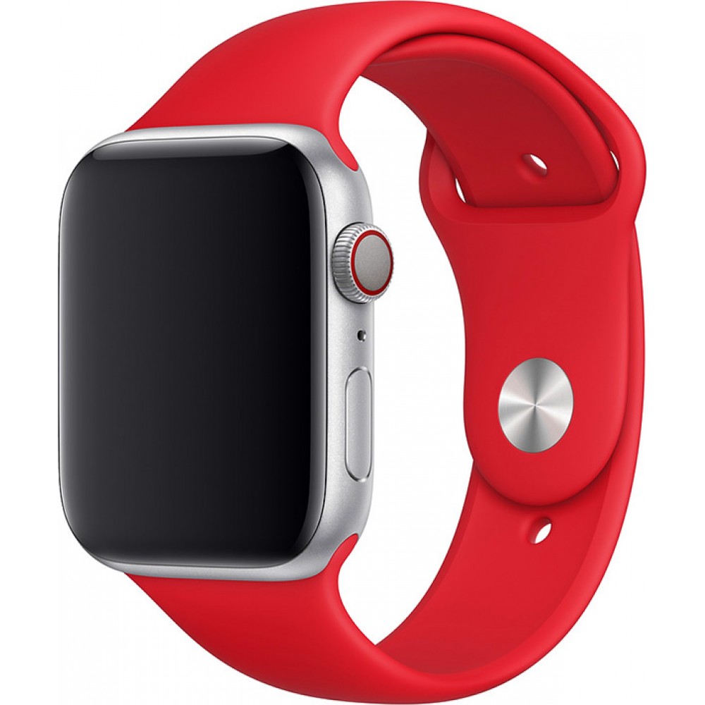 Silikon Sport Armband rotes Feuer - Apple Watch 42mm / 44mm / 45mm
