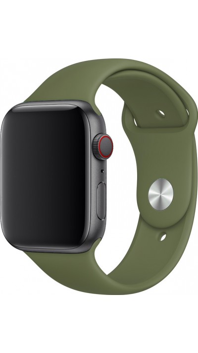 Bracelet sport en silicone vert kaki - Apple Watch 42mm / 44mm / 45mm