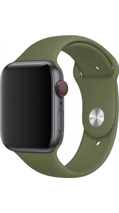 Bracelet sport en silicone vert kaki - Apple Watch 44/45/46/49 mm