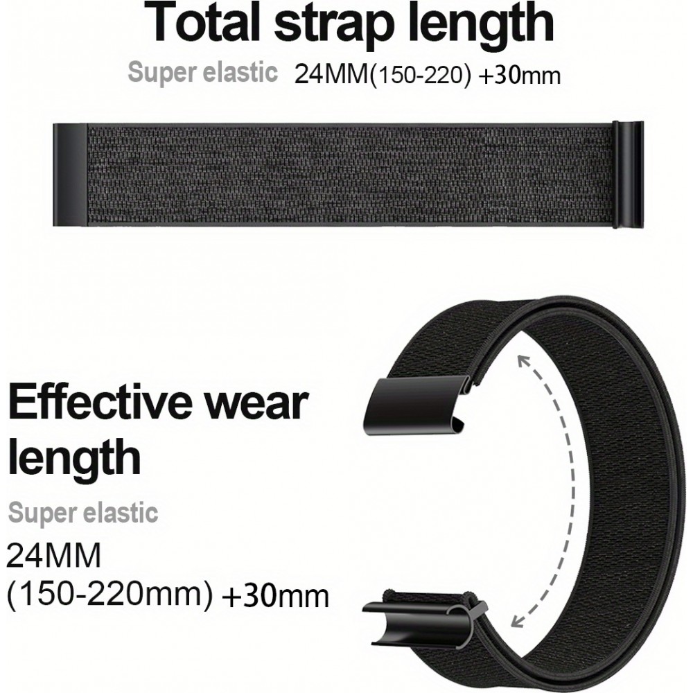 Bracelet Whoop 4.0 sport nylon strap ajustable respirant étanche unisexe - Noir