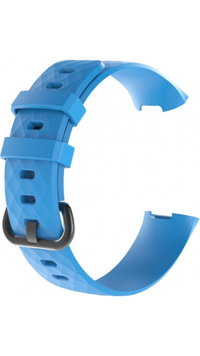 Bracelet sportif en silicone - Taille L - Bleu clair - Fitbit Charge 3 / 4