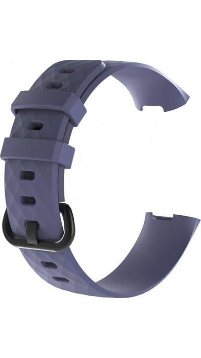 Bracelet sportif en silicone - Taille L - Gris foncé - Fitbit Charge 3 / 4