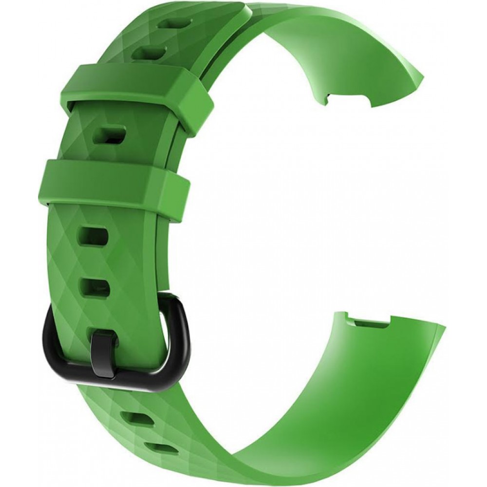 Sportliches Silikon Armband - Grösse L - Grün - Fitbit Charge 3 / 4