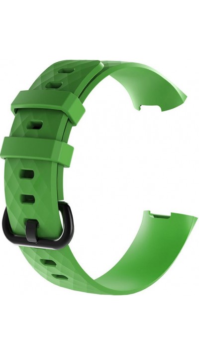 Bracelet sportif en silicone - Taille L - Vert - Fitbit Charge 3 / 4