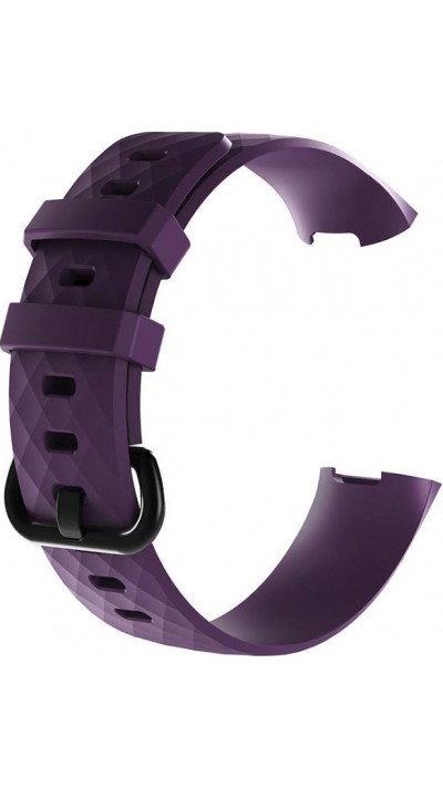 Bracelet sport gaufré Fitbit Charge 3 & 4 - violet foncé