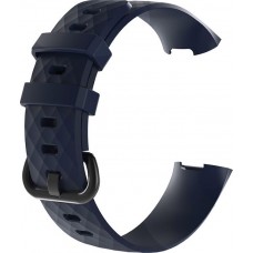 Sportliches Silikon Armband - Grösse S - Dunkelblau - Fitbit Charge 3 / 4