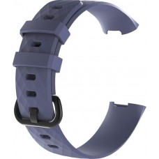 Sportliches Silikon Armband - Grösse S - Dunkelgrau - Fitbit Charge 3 / 4