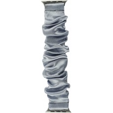 Scrunchie Stoffarmband silber - Apple Watch 42mm / 44mm / 45mm