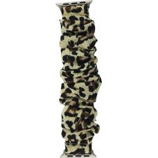 Stoff Ersatz Armband Scrunchie leopard - Apple Watch 38/40/41/42 mm