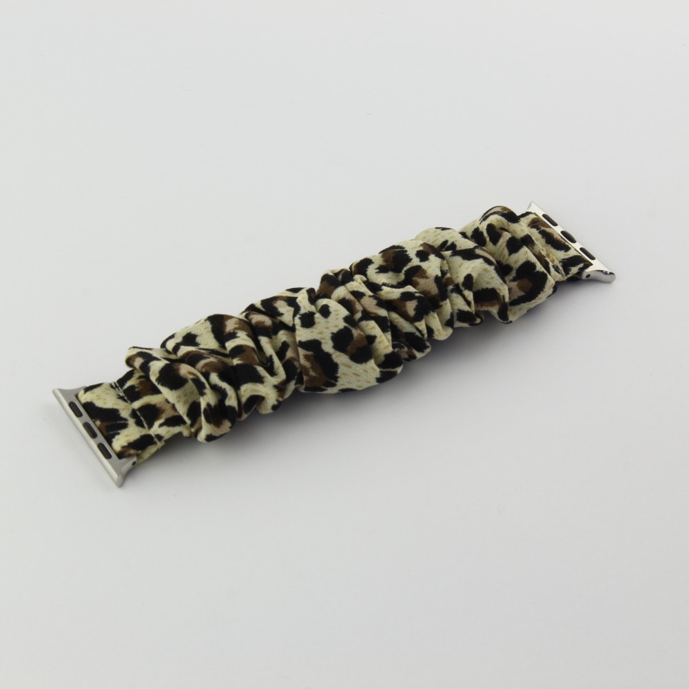 Stoff Ersatz Armband Scrunchie leopard - Apple Watch 38mm / 40mm / 41mm