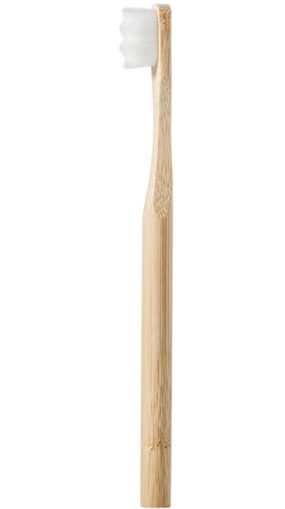 Brosse à dents eco bois avec Nano poils Bamboo eco-friendly toothbrush - Blanc