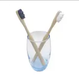 Brosse à dents eco bois avec Nano poils Bamboo eco-friendly toothbrush - Blanc
