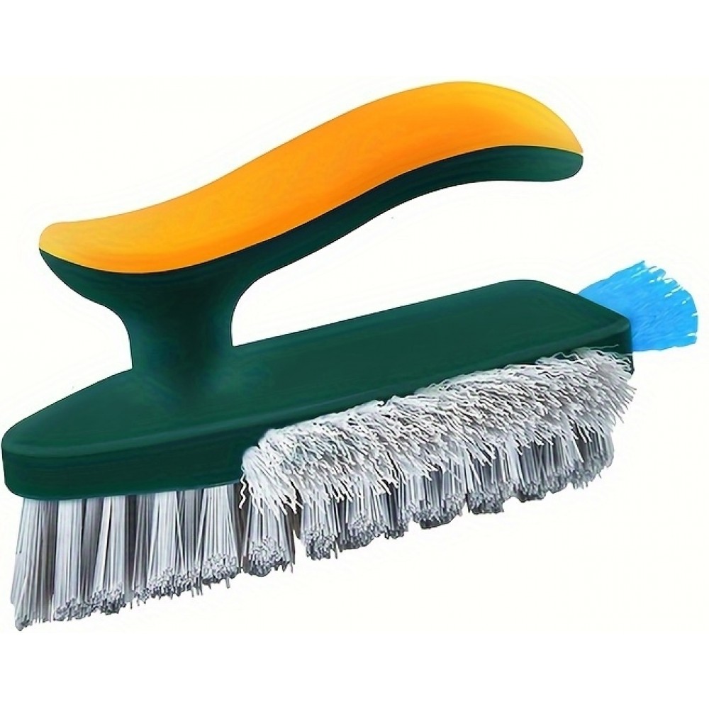Brosse de nettoyage fenêtres et sols 4 en 1 avec manche pratique pour cuisine/WC/salon - Vert