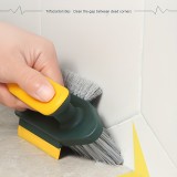 Brosse de nettoyage fenêtres et sols 4 en 1 avec manche pratique pour cuisine/WC/salon - Vert