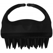 Brosse en silicone massage cuir chevelu - Noir