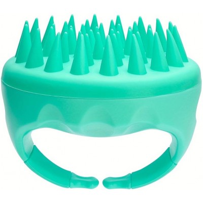 Brosse en silicone massage cuir chevelu - Vert menthe