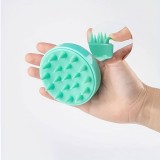 Brosse en silicone massage cuir chevelu - Vert menthe