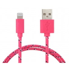 Câble Lightning corde rose iPhone