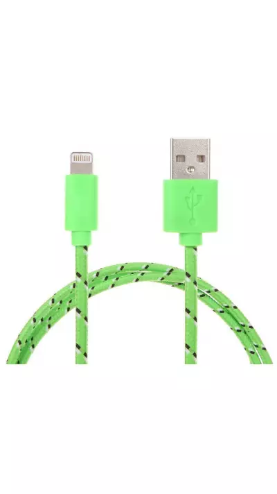 Câble Lightning corde vert iPhone