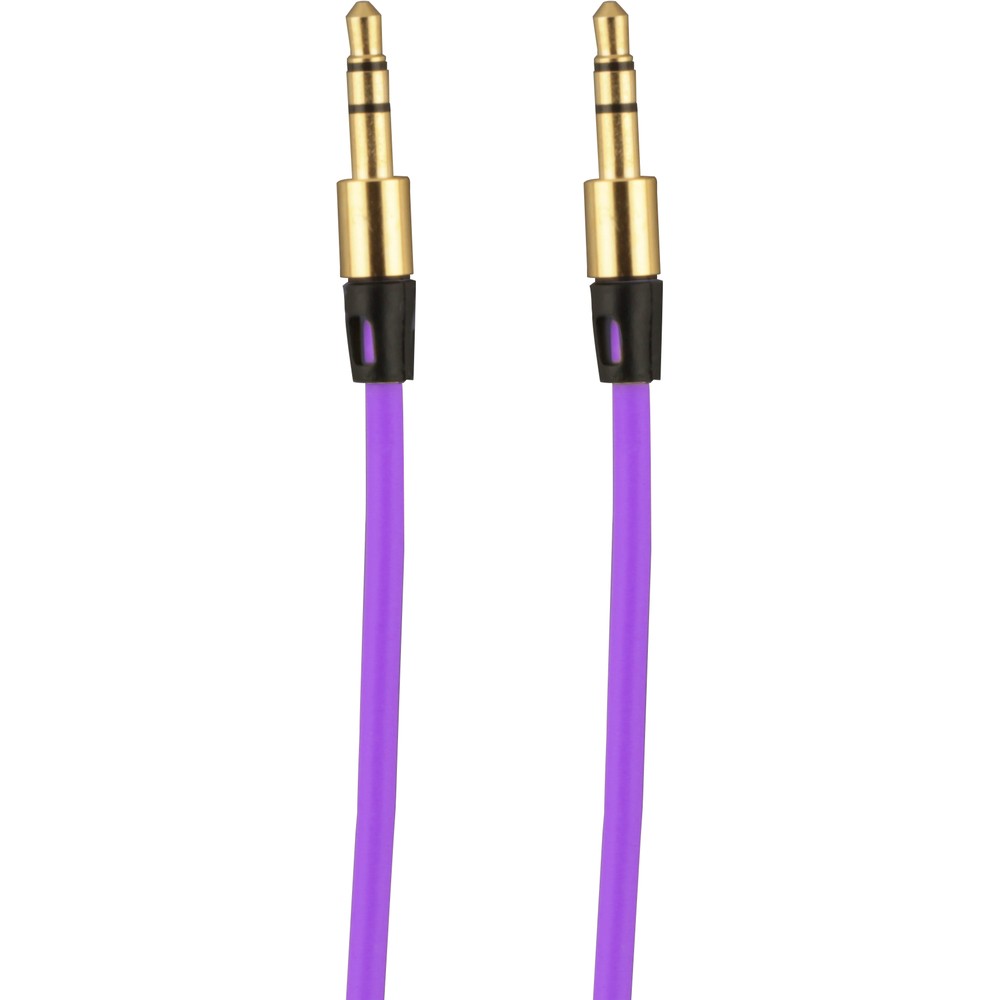 Câble stéréo double connexion AUX 3,5 mm - fiche audio + 1 mètre - Violet