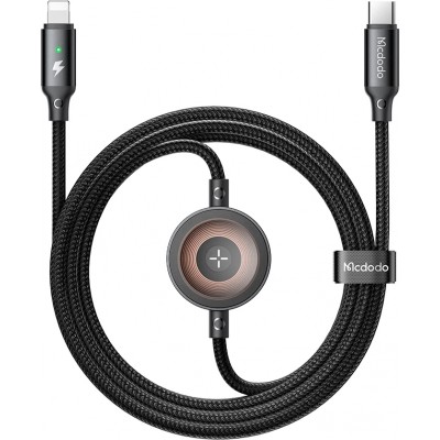 Câble (1.5 m) 2 en 1 USB-C vers Apple Watch et Lightning (60W) - Mcdodo - iPhone & Apple Watch